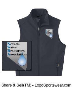 Printed NWRA Logo Port Authority Men's Core Soft Shell Vest Design Zoom
